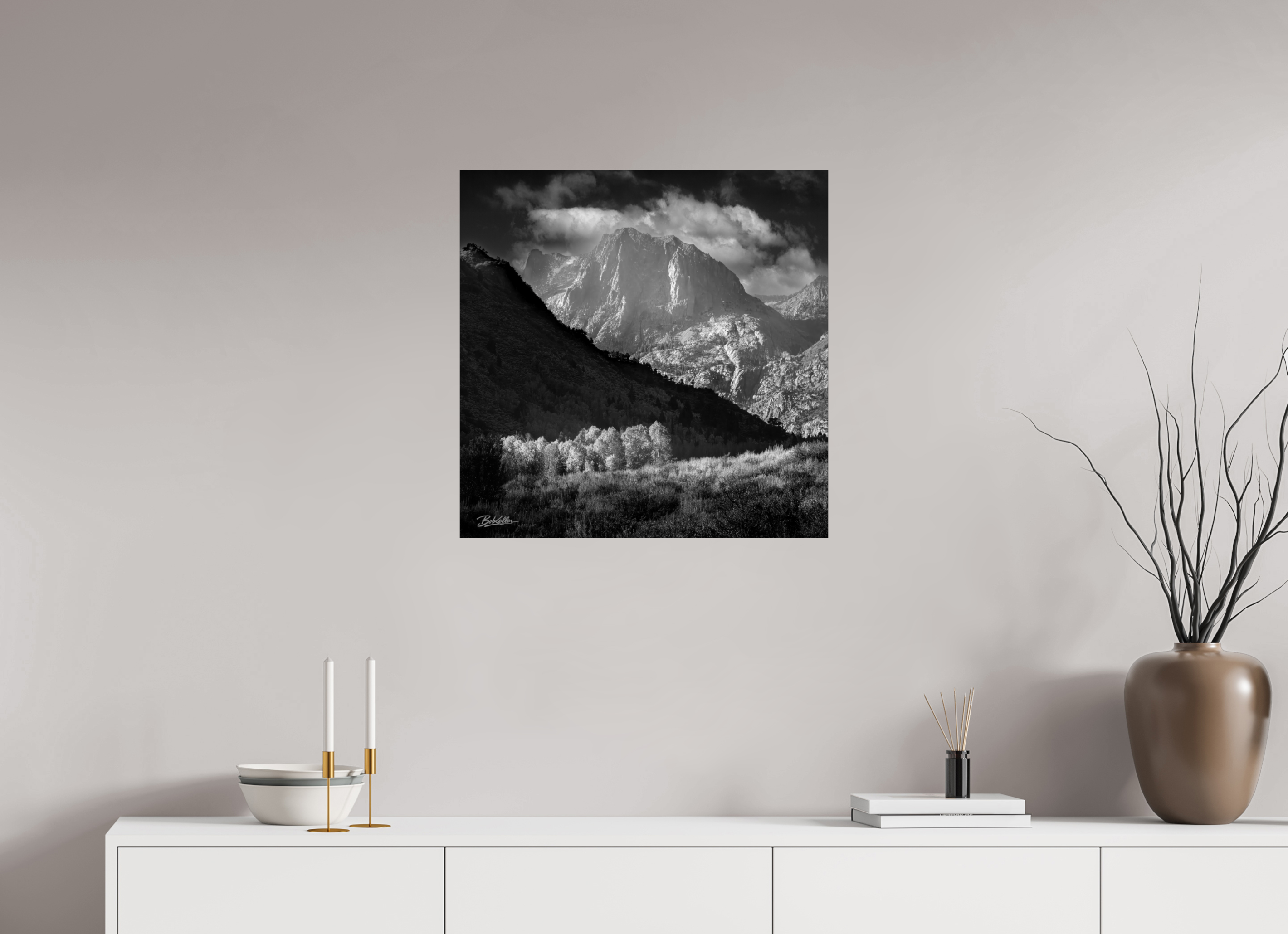 25 x 25″, Fine Art Print-Only Sierra Crescendo
