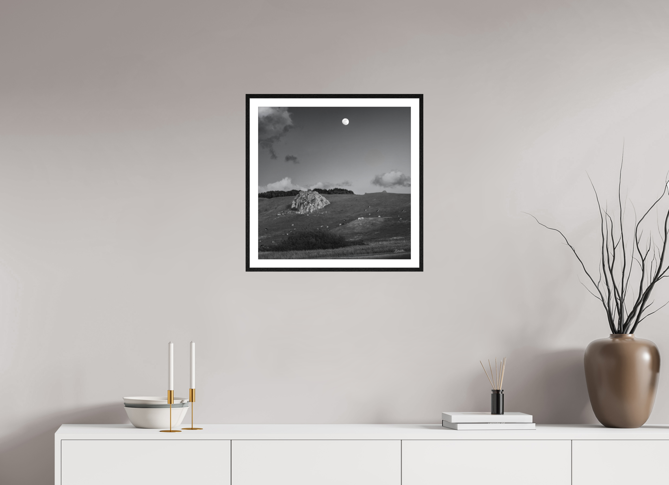 20 x 20″, Fine Art - Acrylic - Framed Moon Watch