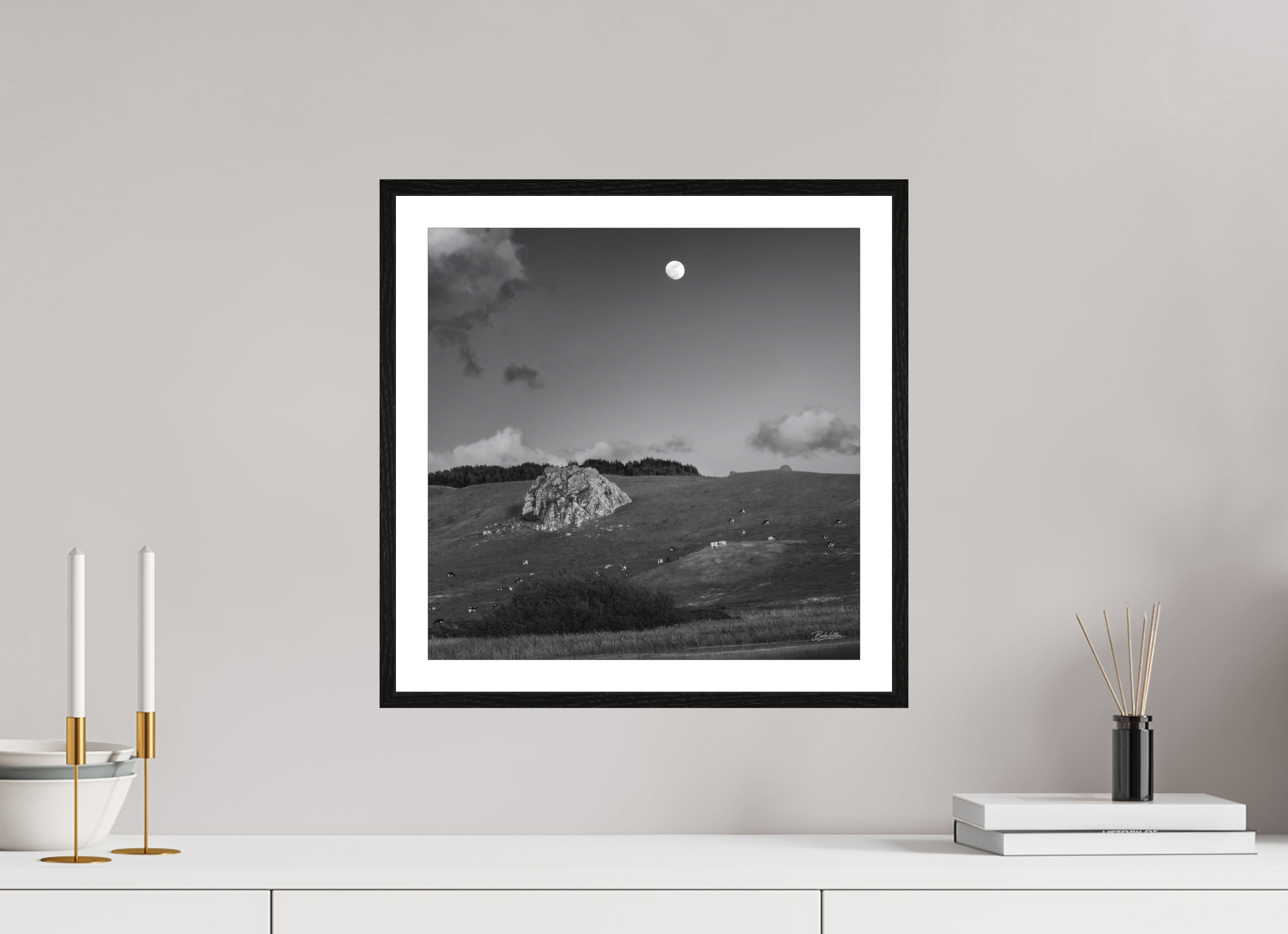 15 x 15″, Fine Art - Acrylic - Framed Moon Watch