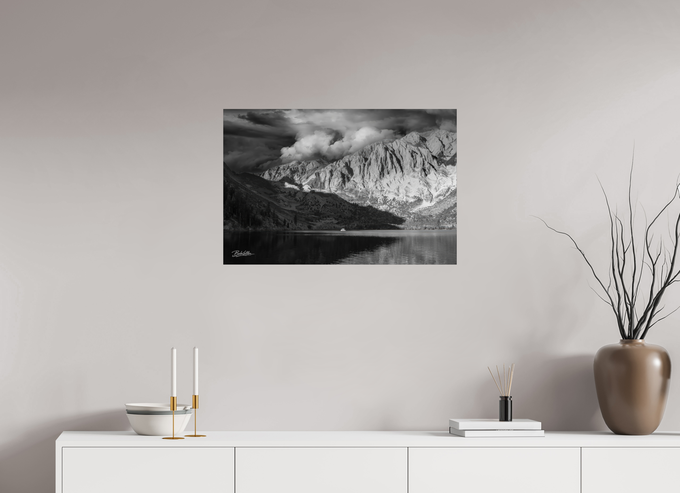 30 x 20″, Fine Art Print-Only Before the Storm on Convict Lake