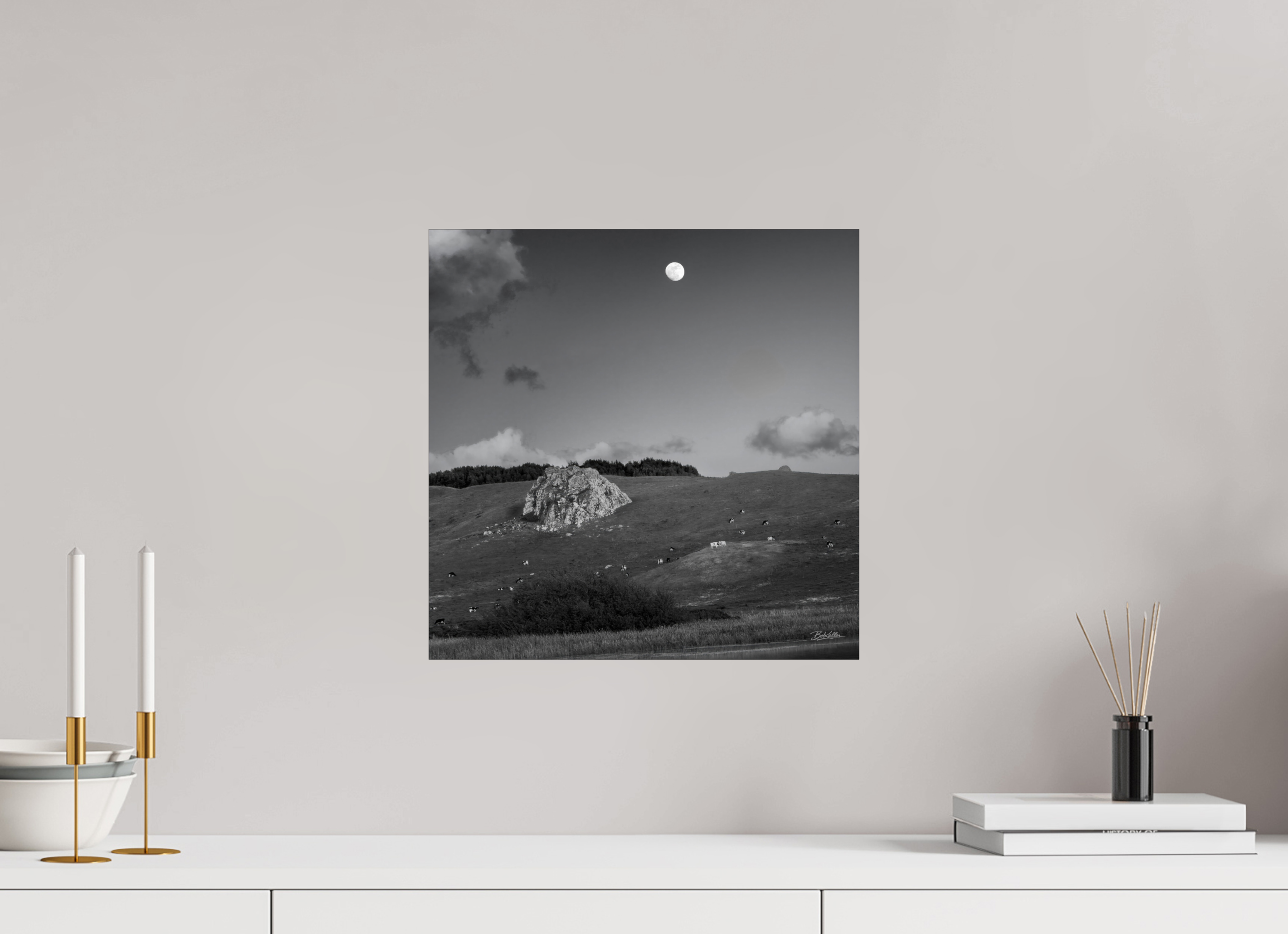 15 x 15″, Fine Art Print-Only Moon Watch