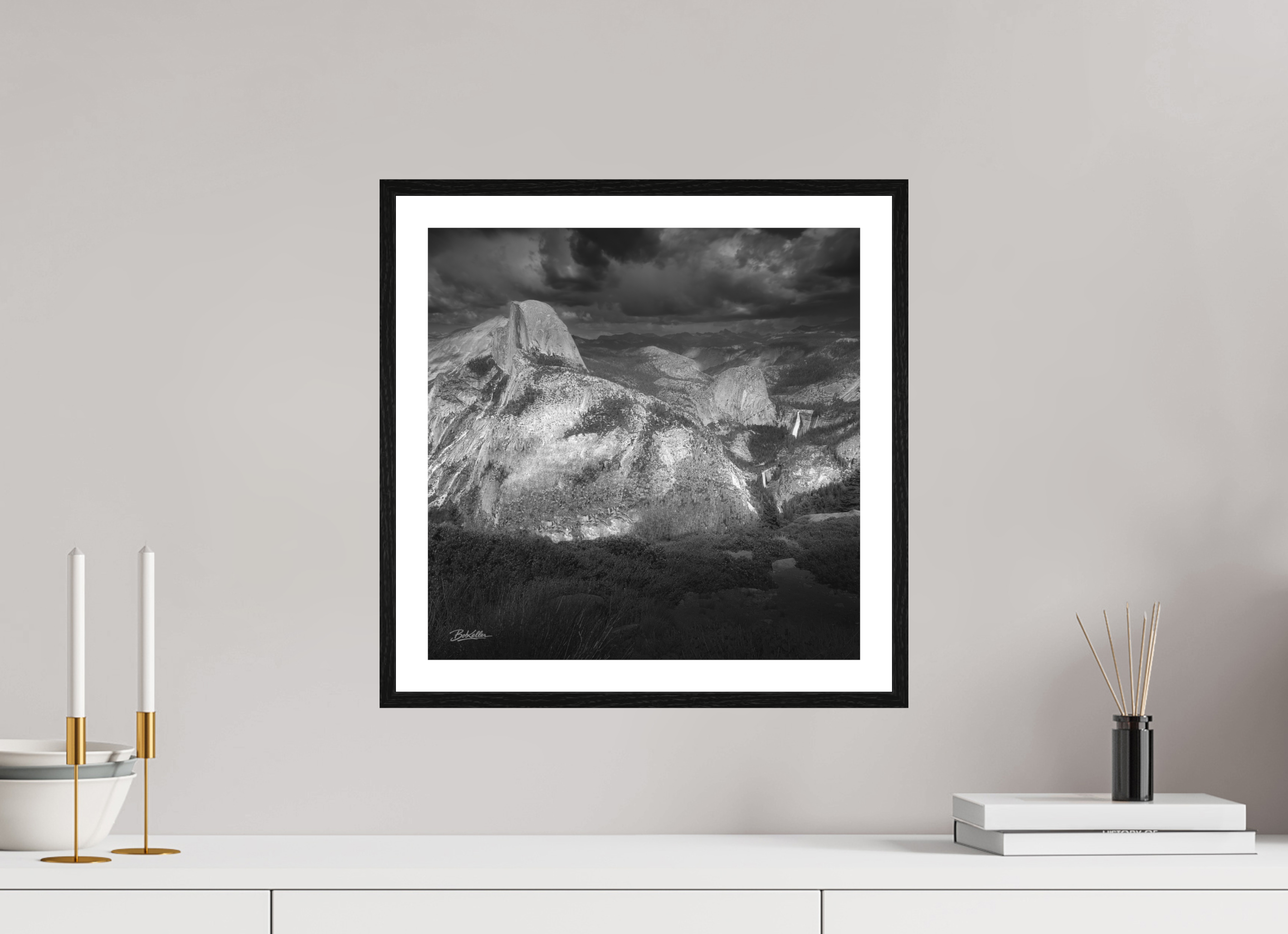 15 x 15″, Fine Art - Acrylic - Framed Yosemite Trinity