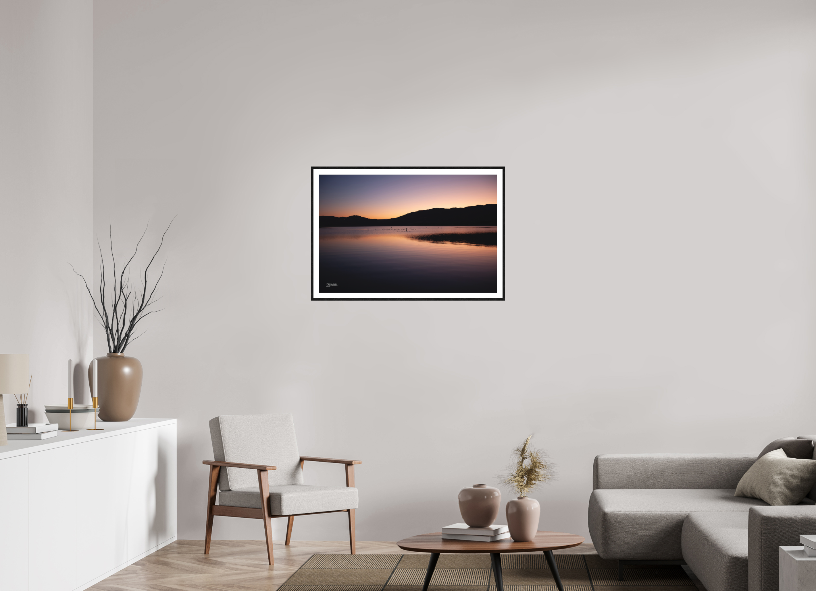 36 x 24″, Fine Art - Acrylic - Framed Mendocino Sunrise