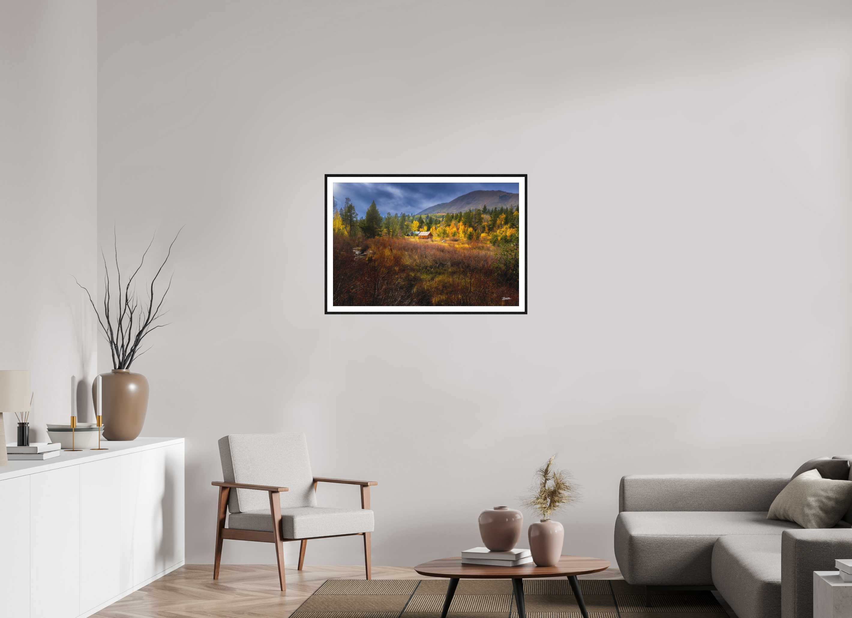 36 x 24″, Fine Art - Acrylic - Framed Hope Valley Hushed