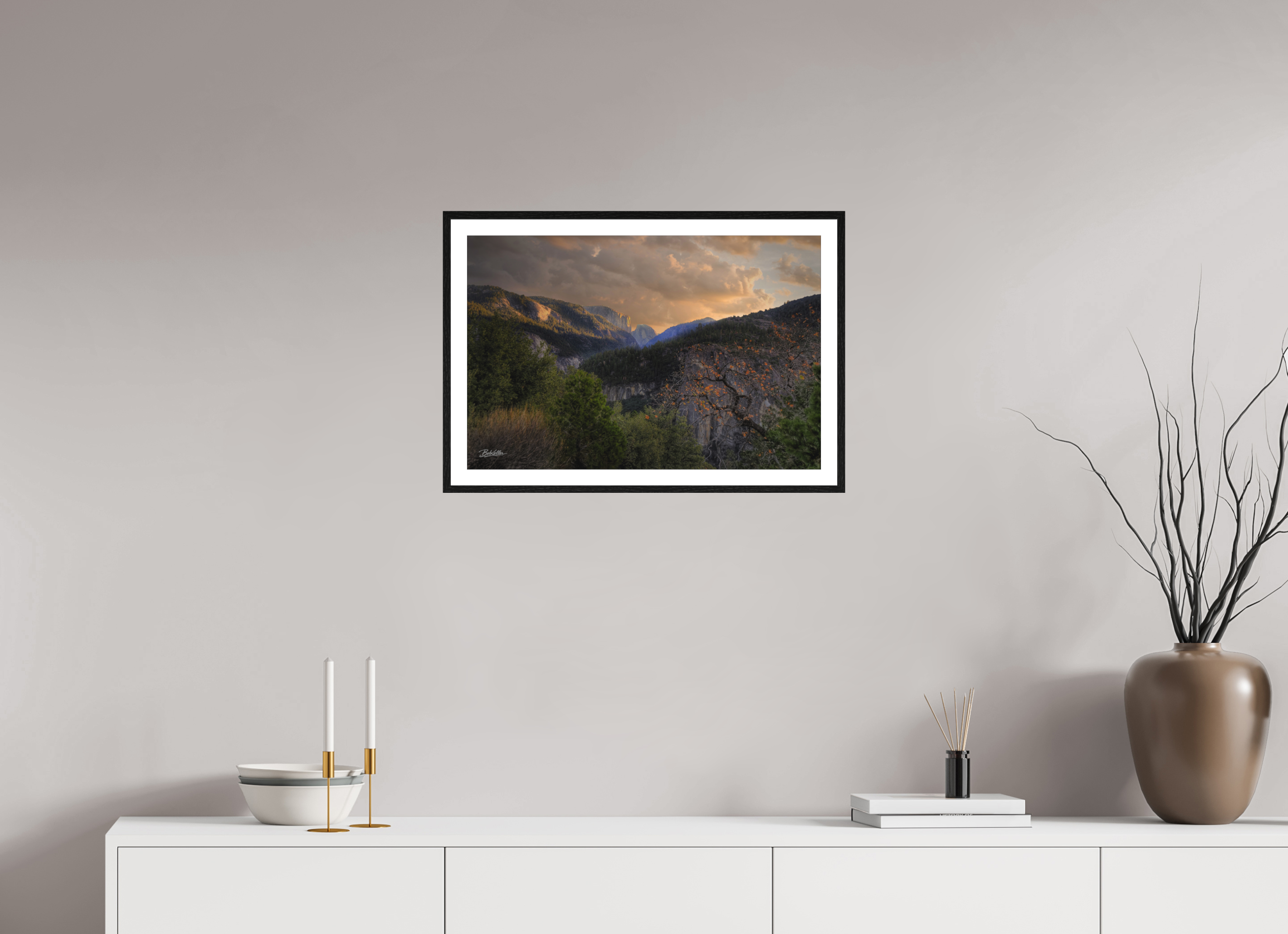 24 x 16″, Fine Art - Acrylic - Framed Into the Valley