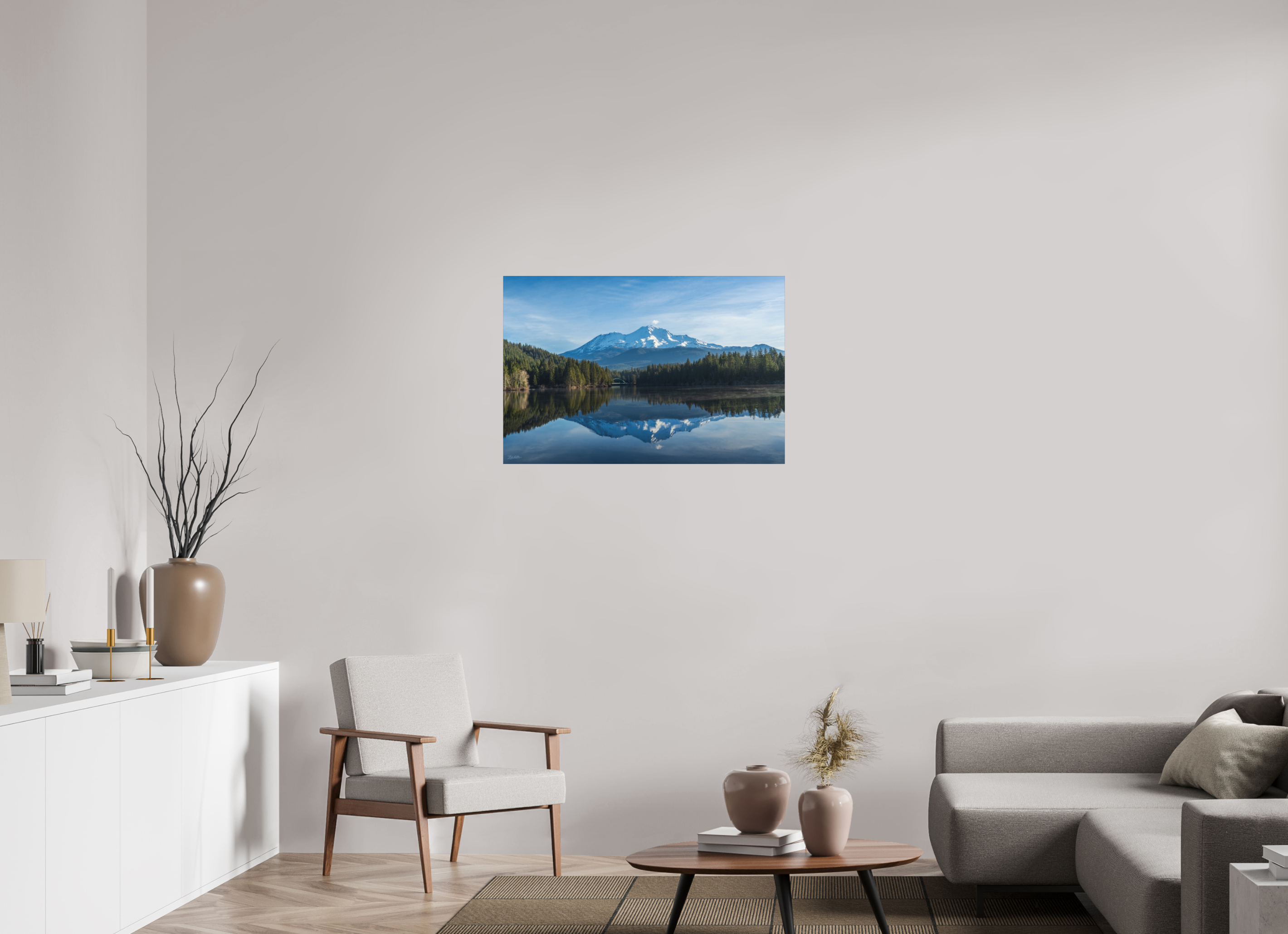 36 x 24″, Fine Art Print-Only First Light on Shasta