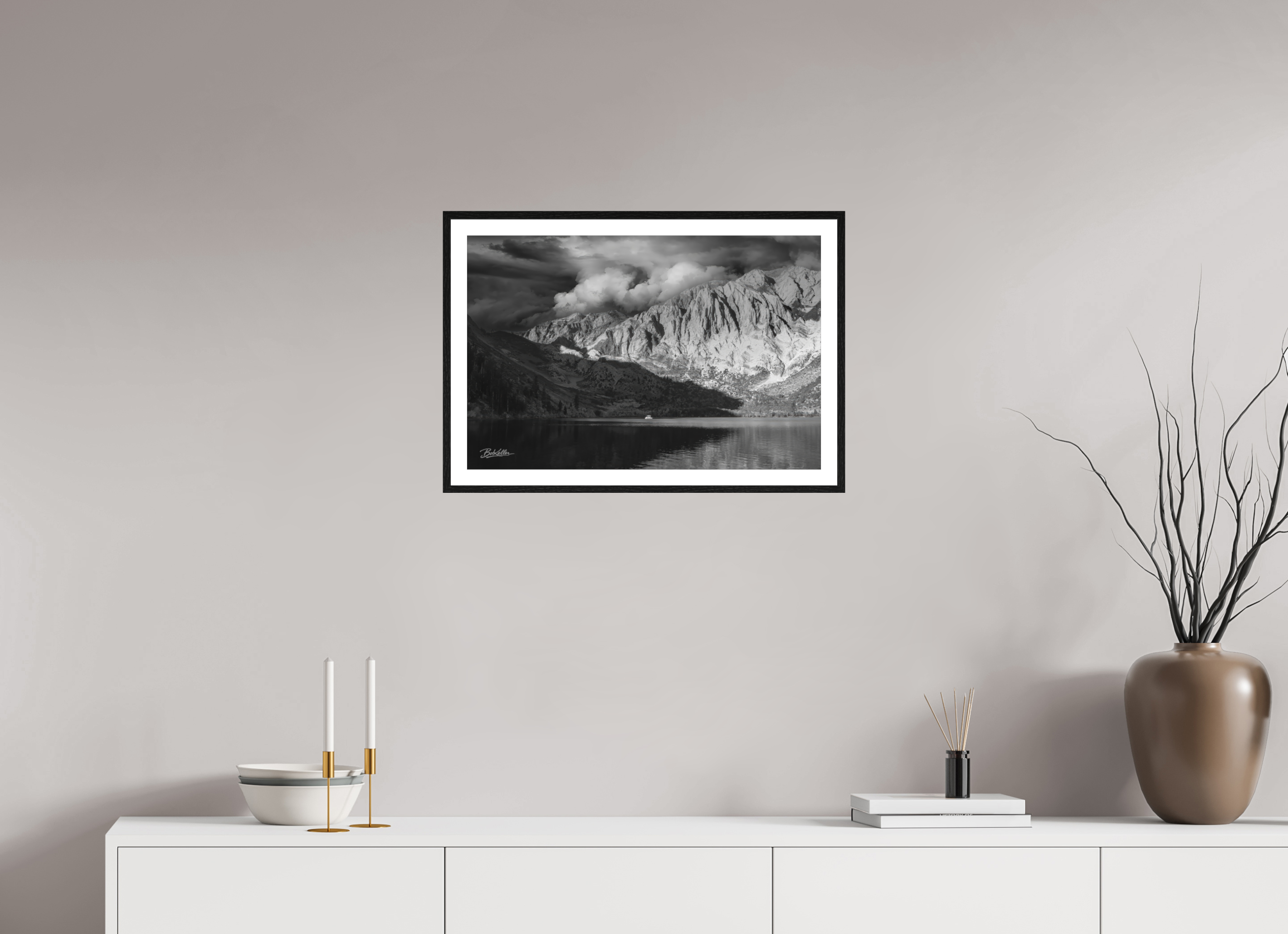 24 x 16″, Fine Art - Acrylic - Framed Before the Storm on Convict Lake